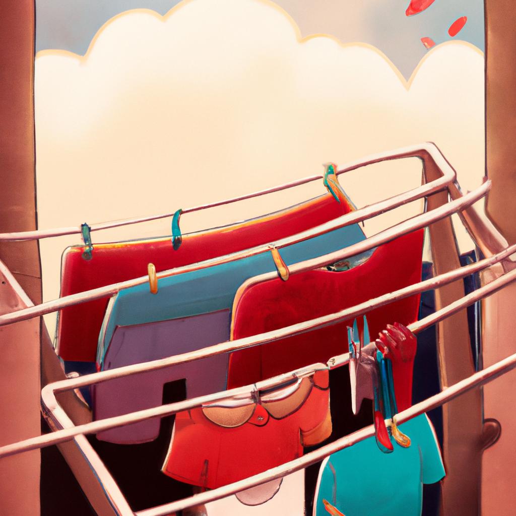 Imagem de capa do post "Sonhar com Muitas Roupas no Varal: Descubra o Seu Significado!" com um desenho digital