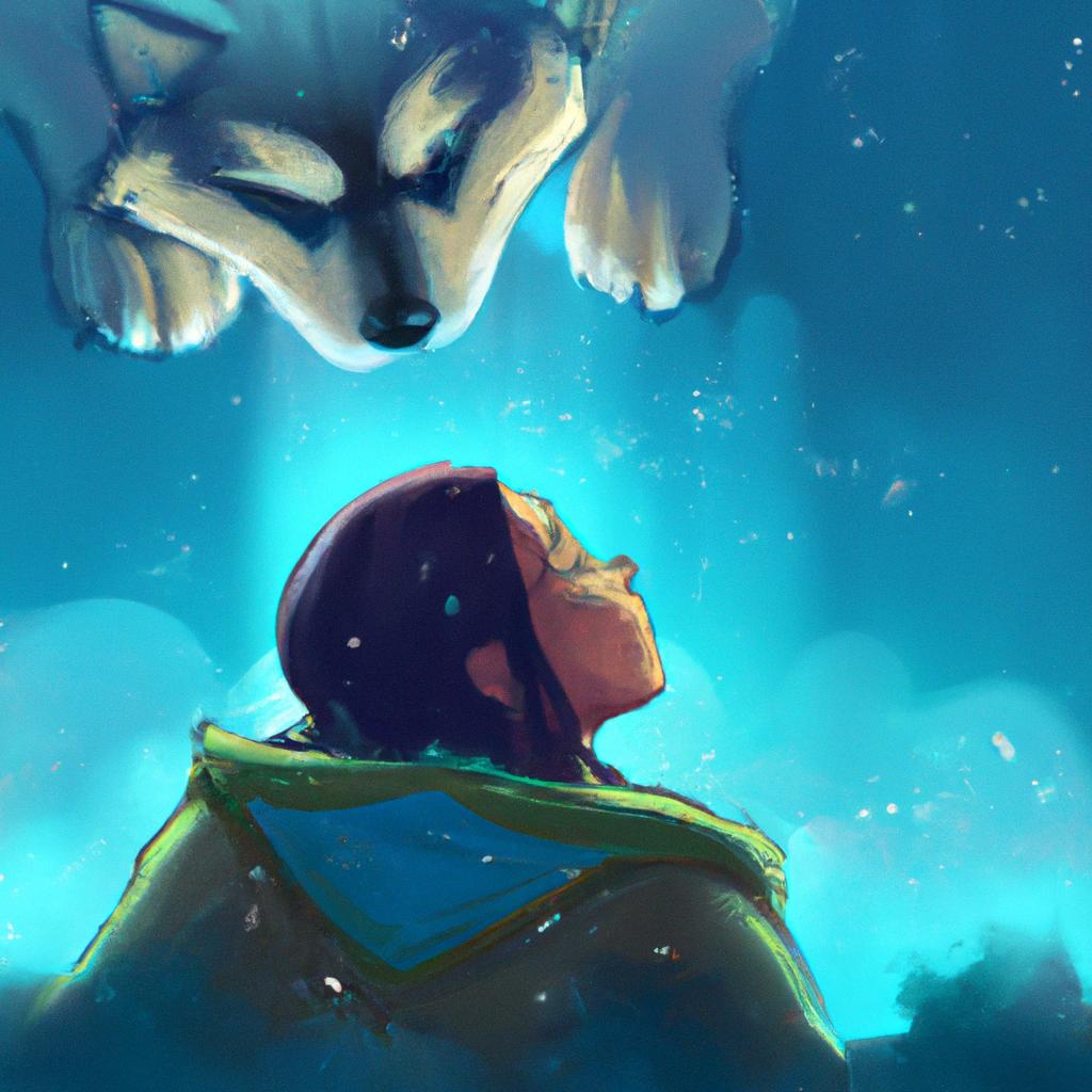 Imagem de capa do post "Sonhar com Muitos Cães: O Que Significa?" com um desenho digital