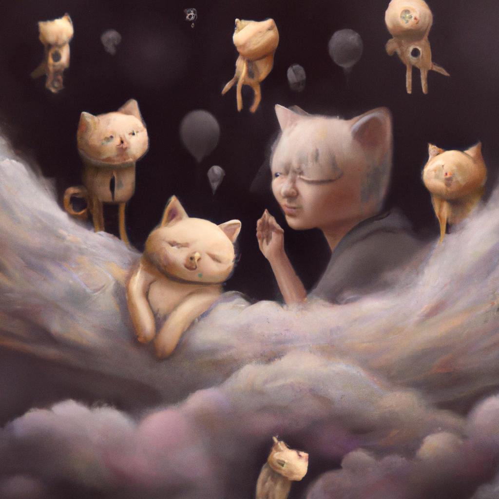 Imagem de capa do post "Sonhar com Muitos Filhotes de Gato: Os Significados Revelados!" com um desenho digital