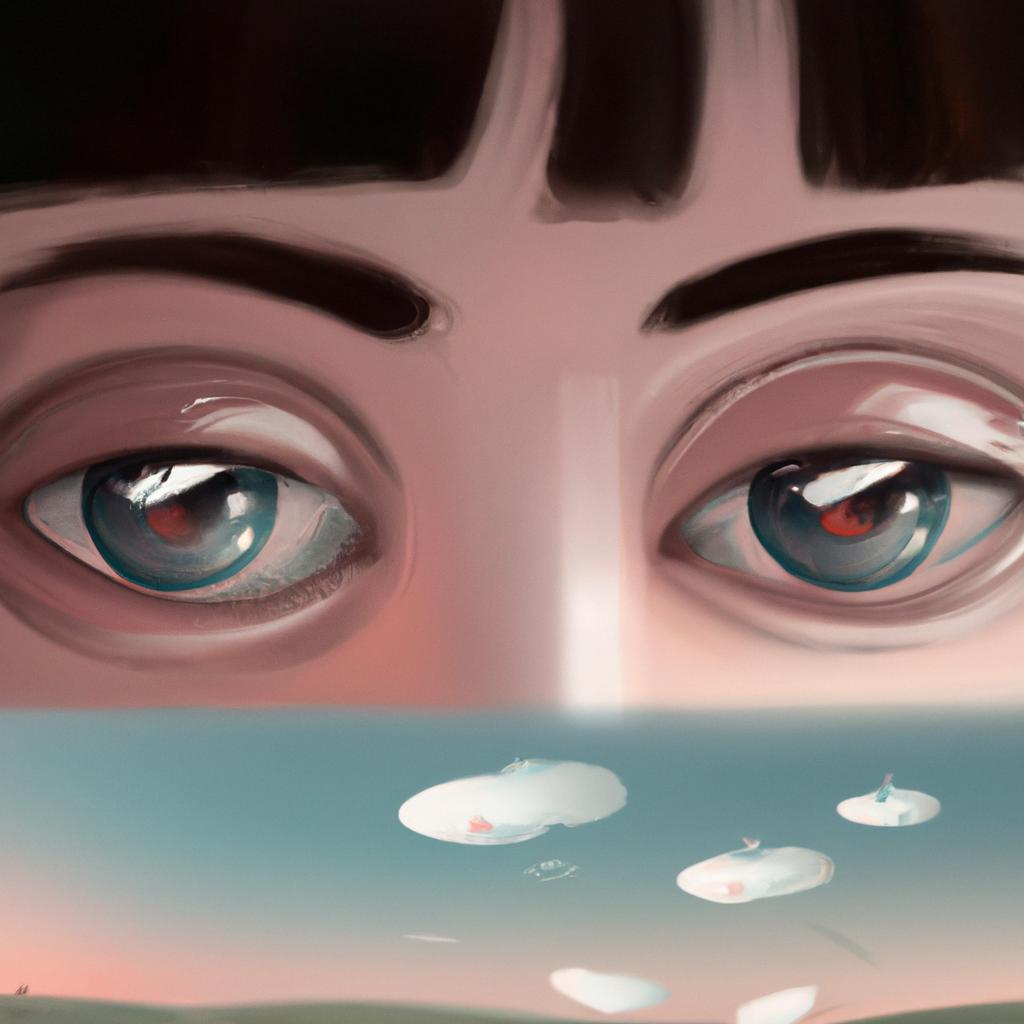 Imagem de capa do post "Sonhar com Olhos Inchados: Descubra o que Significa!" com um desenho digital