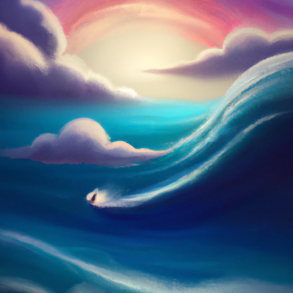 Imagem de capa do post Descubra o Que Significa Sonhar com Ondas do Mar! com um desenho digital