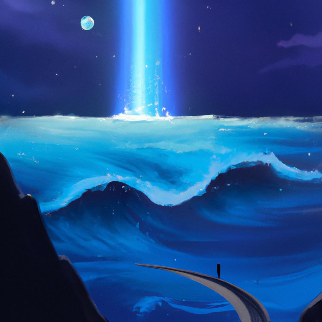 Imagem de capa do post "O Que Significa Sonhar com Ondas? Descubra Aqui!" com um desenho digital