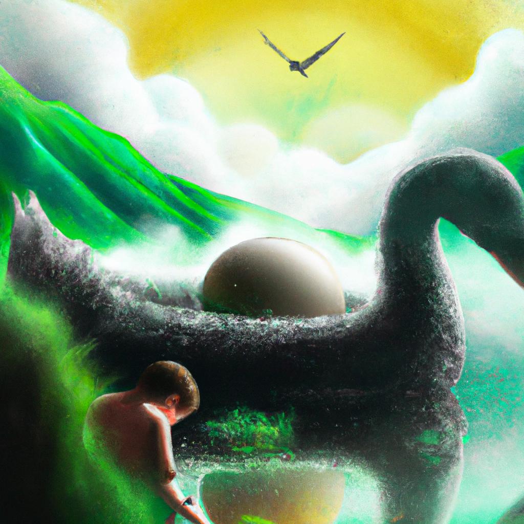 Imagem de capa do post "Descubra o Significado de Sonhar com Ovo de Pato!" com um desenho digital