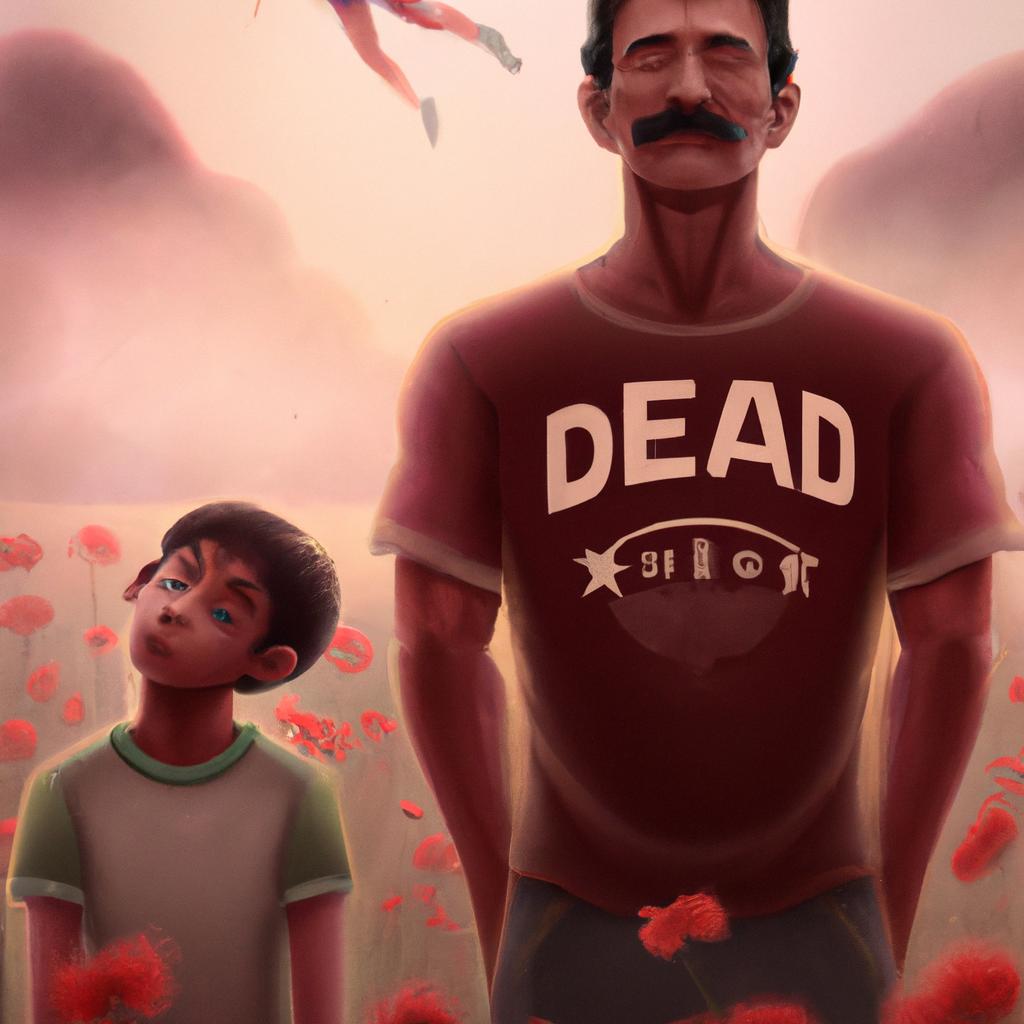Imagem de capa do post "Descubra o Significado de Sonhar com Pai Morrendo!" com um desenho digital