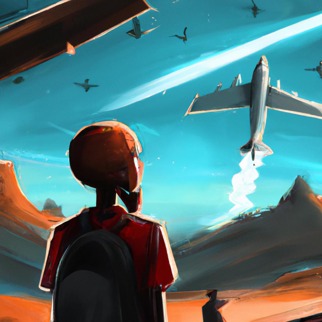 Imagem de capa do post "Descubra o Significado de Sonhar com Passagem de Avião!" com um desenho digital