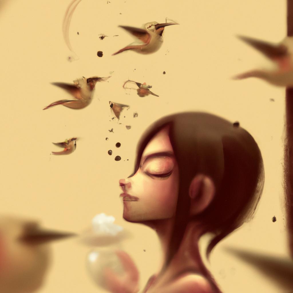 Imagem de capa do post "Sonhar com Passarinho: Descubra o Significado de Seu Sonho!" com um desenho digital