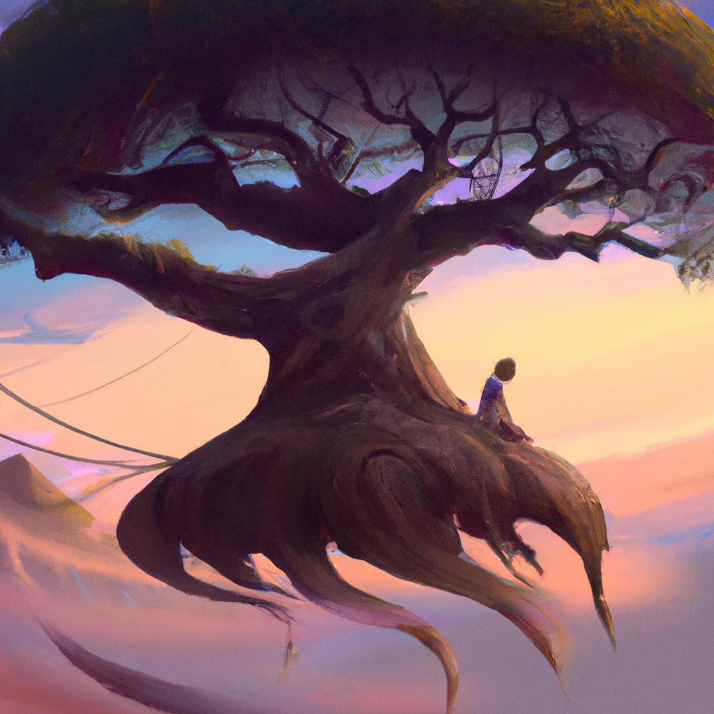 Imagem de capa do post "Descubra o Significado de Sonhar com Pé de Umbu!" com um desenho digital