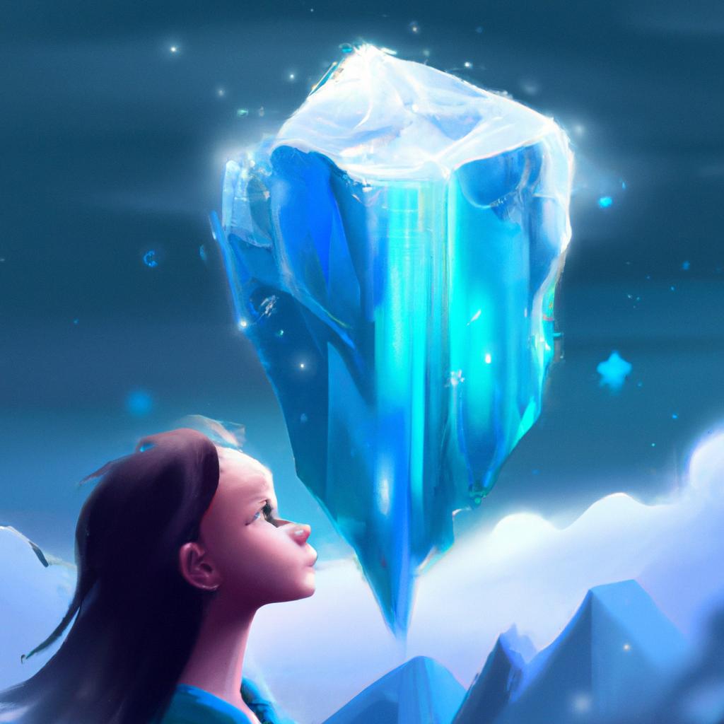 Imagem de capa do post "Descubra o Significado de Sonhar com Pedra de Gelo!" com um desenho digital