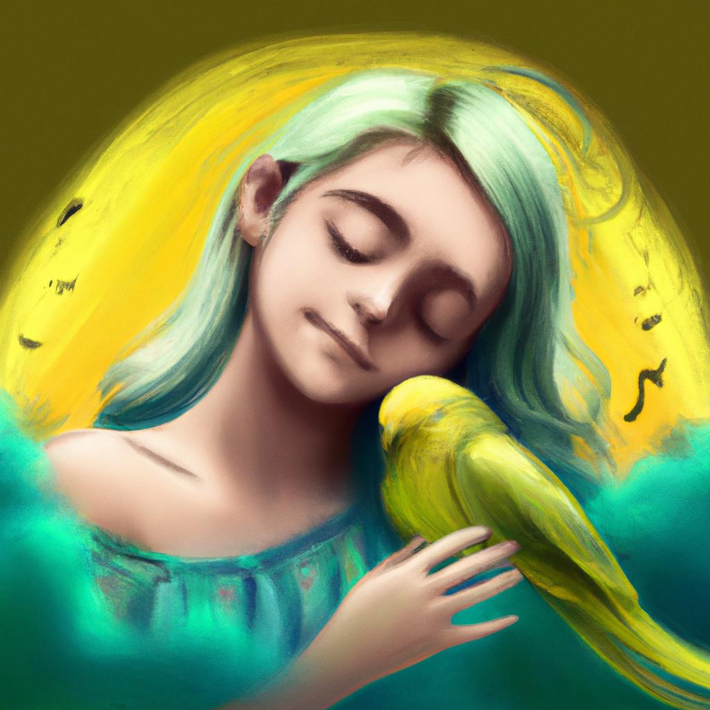 Imagem de capa do post Sonhar com Periquito Amarelo: Descubra o Significado! com um desenho digital
