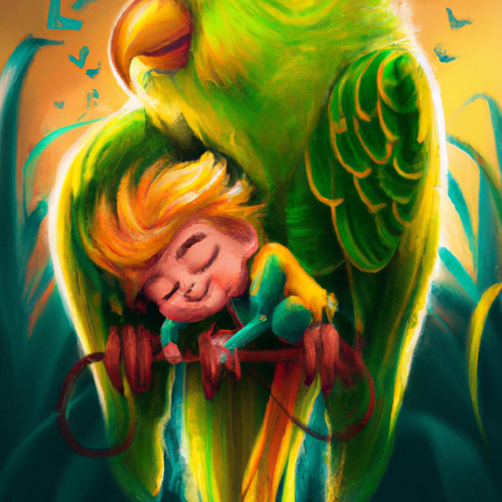 Imagem de capa do post "Descubra o Significado de Sonhar com Periquito Jogo do Bicho!" com um desenho digital