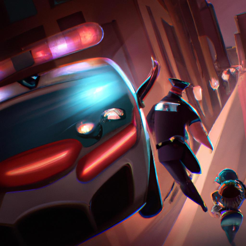 Imagem de capa do post "Descubra o Significado de Sonhar com Perseguição Policial!" com um desenho digital