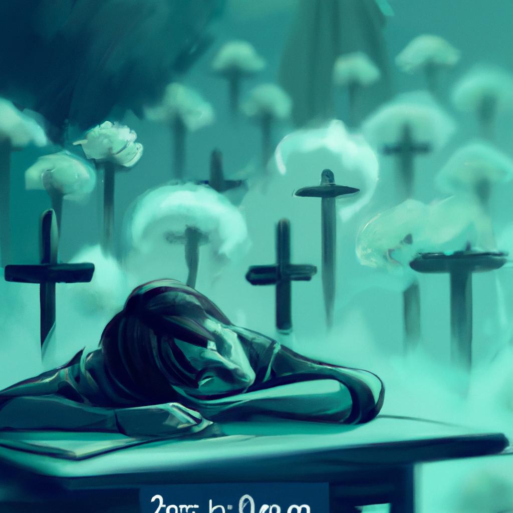 Imagem de capa do post "Sonhar com Pessoas Mortas: O que Significa?" com um desenho digital