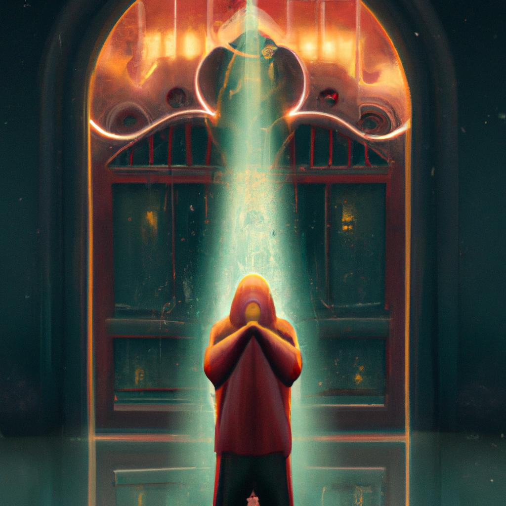 Imagem de capa do post "Descubra o Significado de Sonhar com Pessoas Rezando!" com um desenho digital