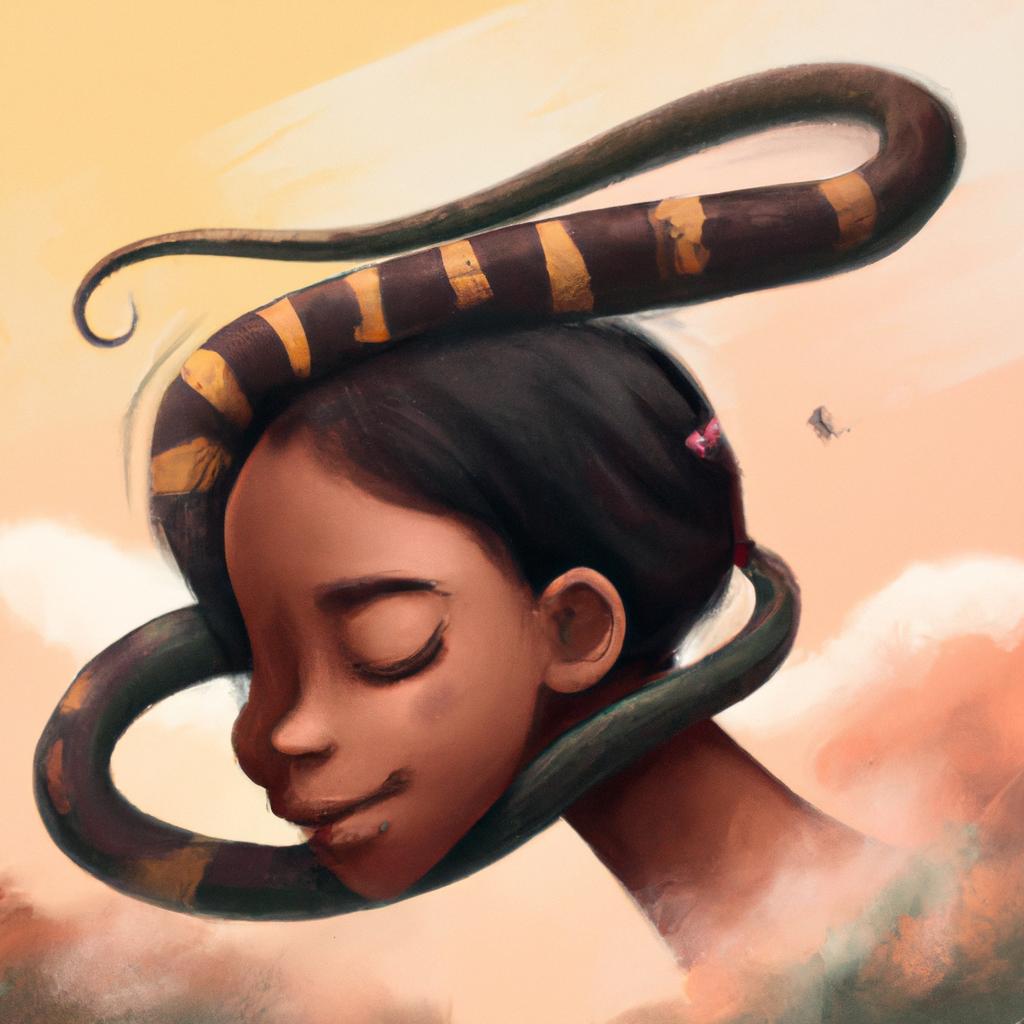 Imagem de capa do post "Picada de Cobra no Pescoço: O Que Significa Sonhar com Isso?" com um desenho digital