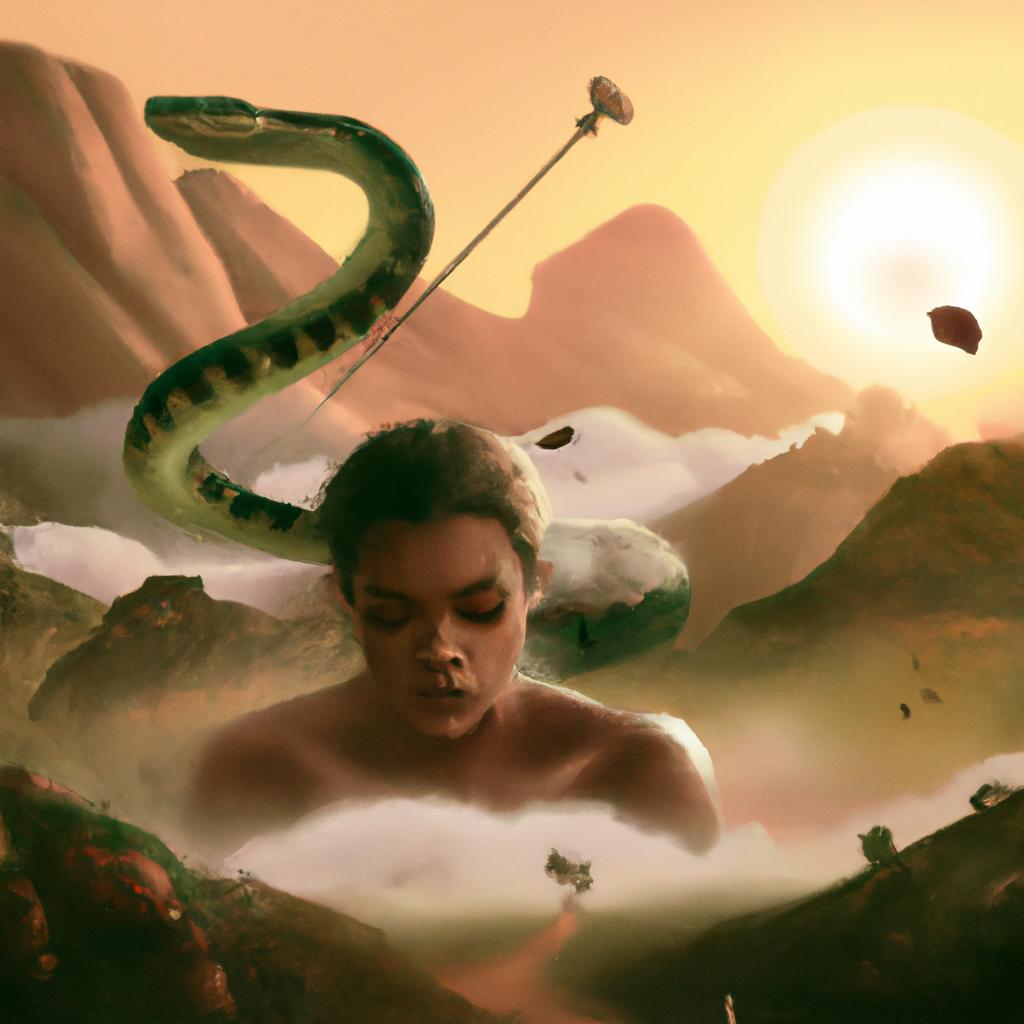 Imagem de capa do post Descubra o Significado de Sonhar com Picada de Cobra! com um desenho digital