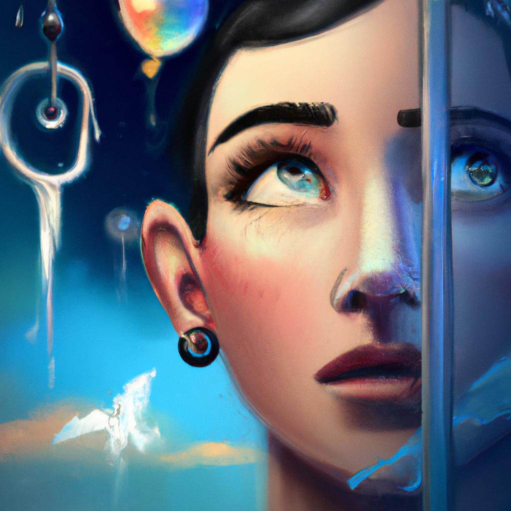 Imagem de capa do post "Sonhar com Piercing: Descubra o Significado Oculto!" com um desenho digital