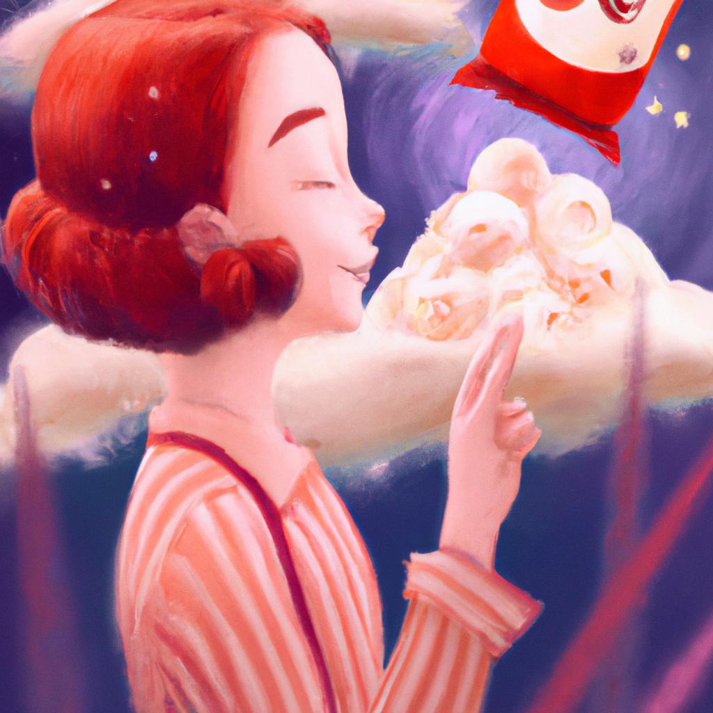 Imagem de capa do post "Descubra o Significado do Sonhar com Pipoca Doce!" com um desenho digital