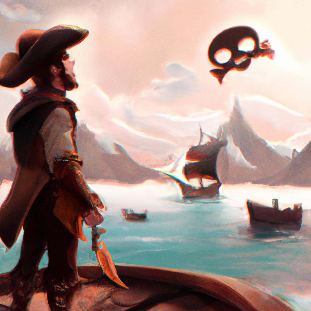 Imagem de capa do post "Descubra o Significado de Sonhar com Pirata - Surpreenda-se!". com um desenho digital