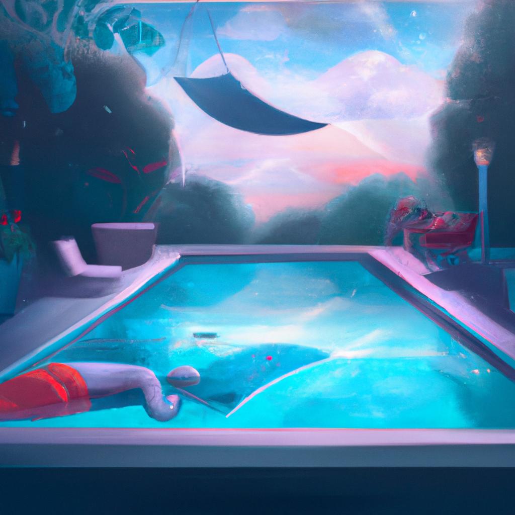 Imagem de capa do post "O Que Significa Sonhar com Piscina Cheia? Descubra Aqui!" com um desenho digital