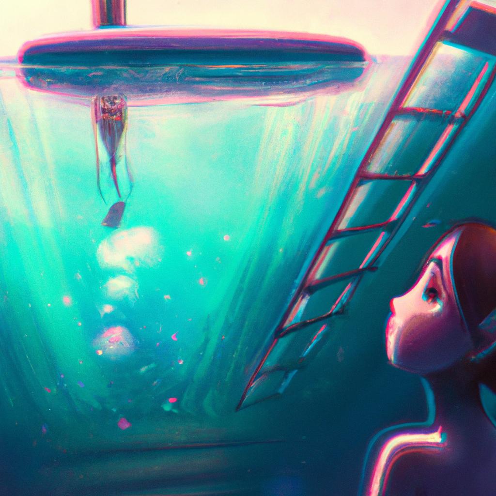 Imagem de capa do post "Sonhar com Piscina de Água Limpa: Descubra o Significado!" com um desenho digital
