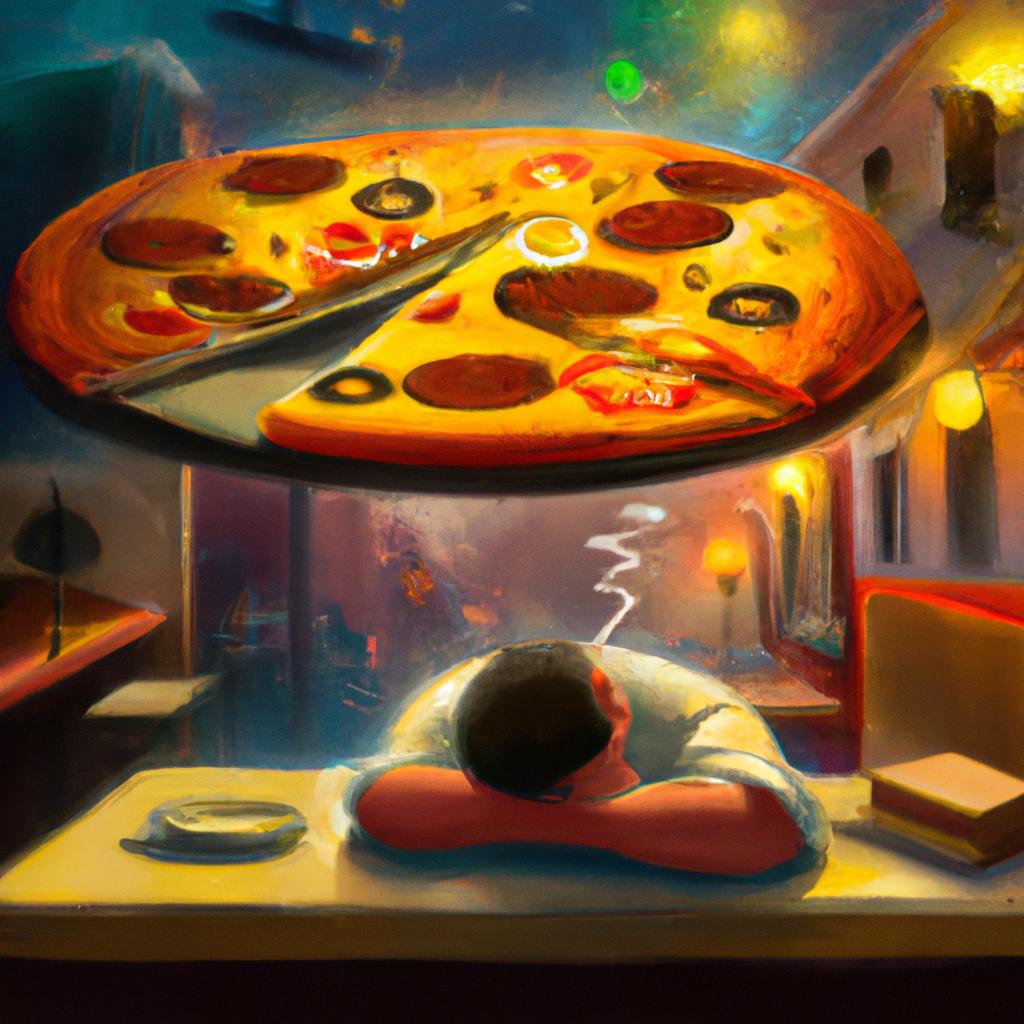 Imagem de capa do post "Descubra o que Significa Sonhar com Pizza de Calabresa!" com um desenho digital