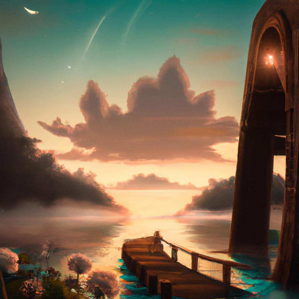 Imagem de capa do post Sonhar com Ponte de Madeira sobre Rio: Entenda o Significado! com um desenho digital
