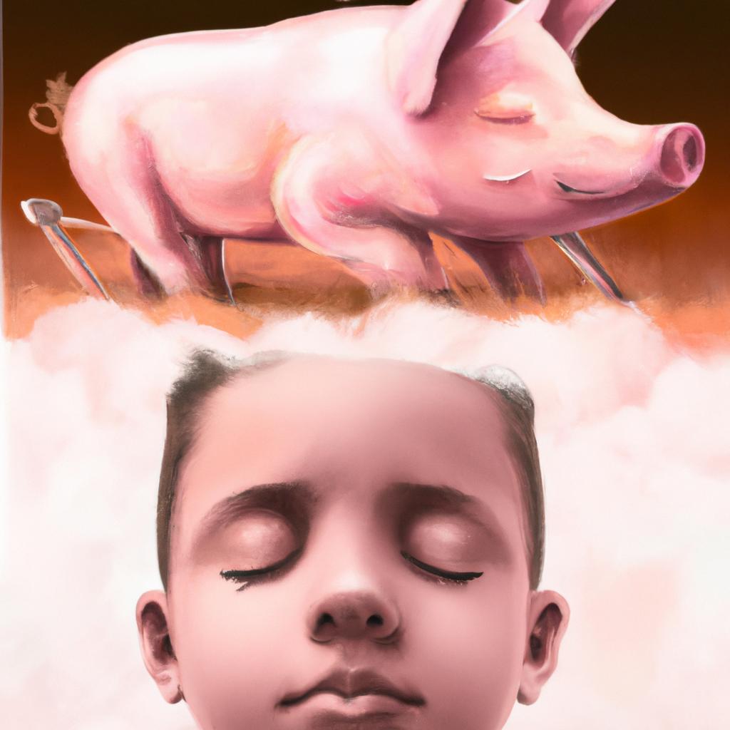 Imagem de capa do post "Sonhar com Porco: Descubra o Significado!” com um desenho digital