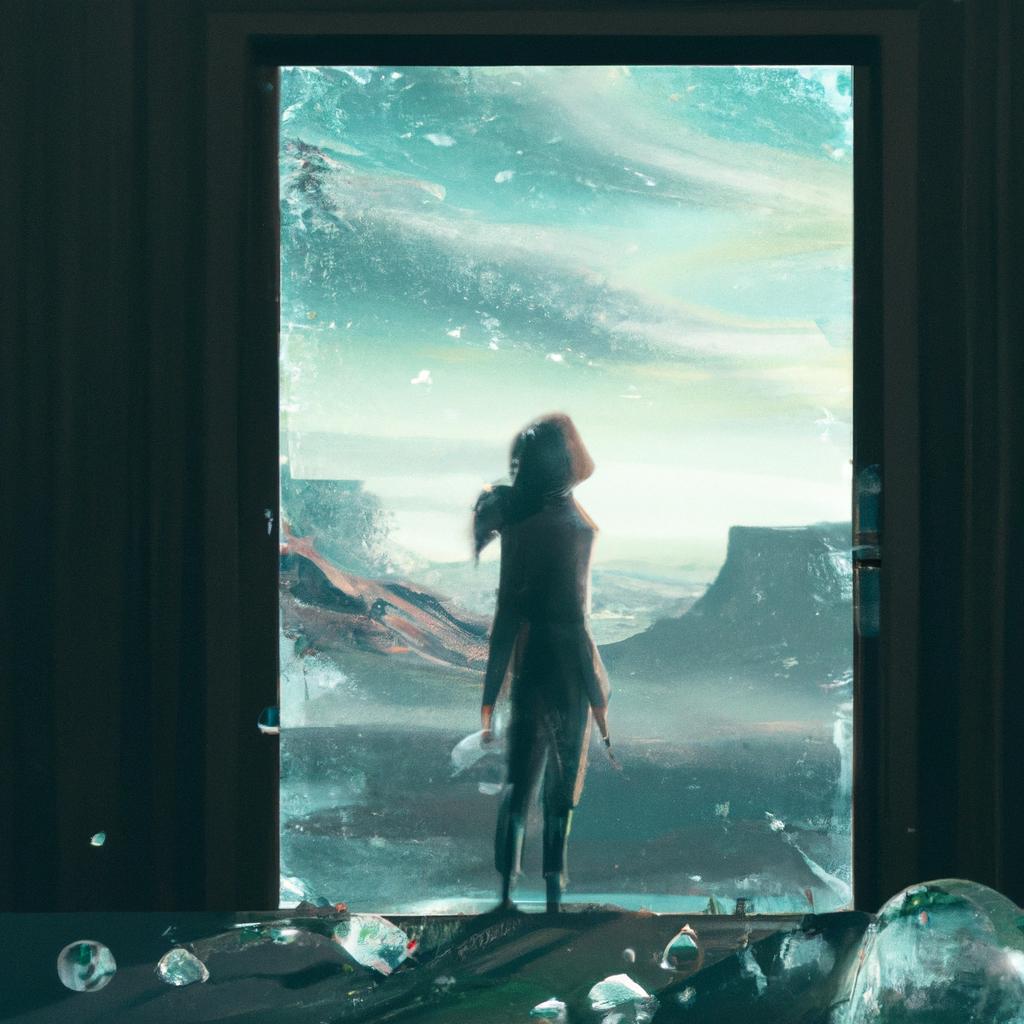 Imagem de capa do post "Descubra o Significado de Sonhar com Porta de Vidro Quebrando!" com um desenho digital