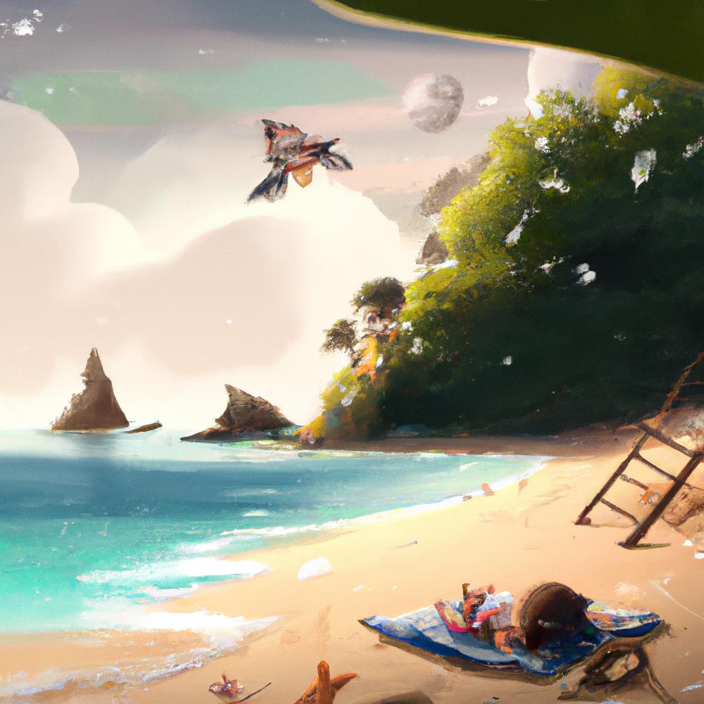 Imagem de capa do post Descubra o que Sonhar com Praia no Jogo do Bicho Significa com um desenho digital