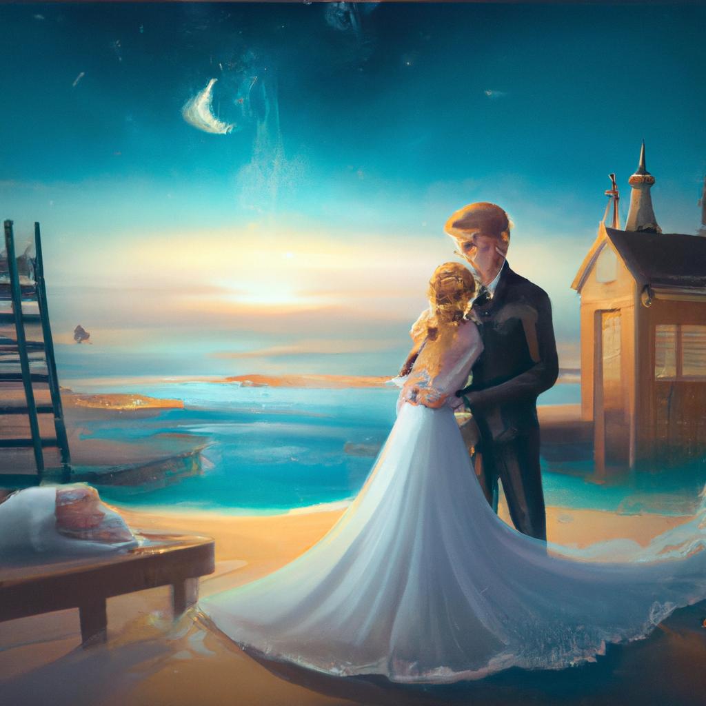 Imagem de capa do post "Descubra o Significado de Sonhar com o Próprio Casamento!" com um desenho digital