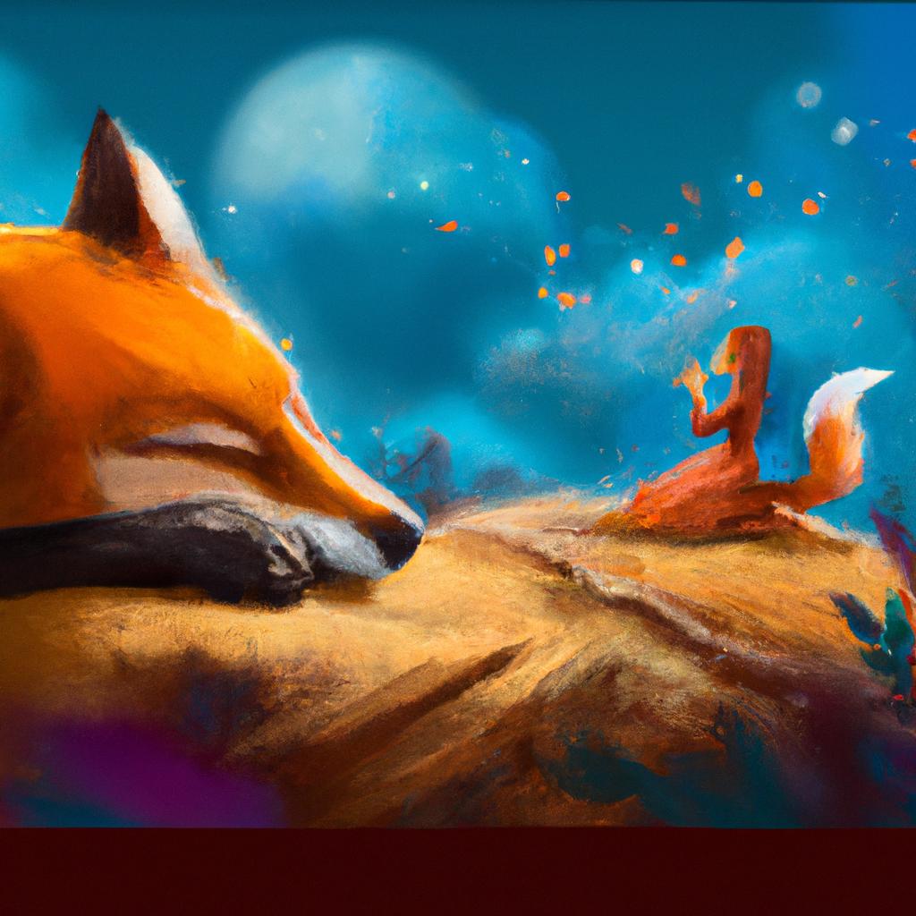 Imagem de capa do post "Descubra o Significado de Sonhar com Raposa Atacando!" com um desenho digital