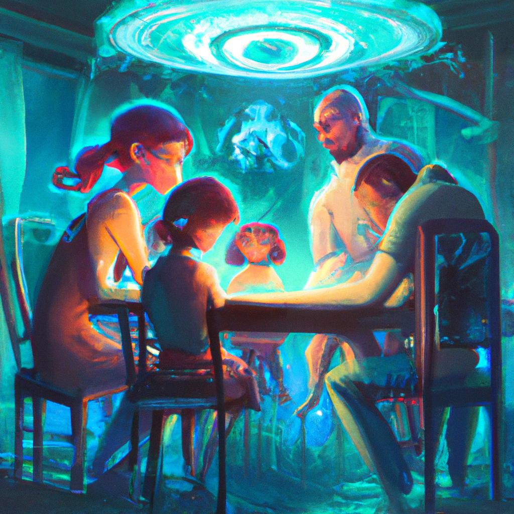 Imagem de capa do post "Ressonhando Família: Descubra o Significado dos Seus Sonhos!" com um desenho digital