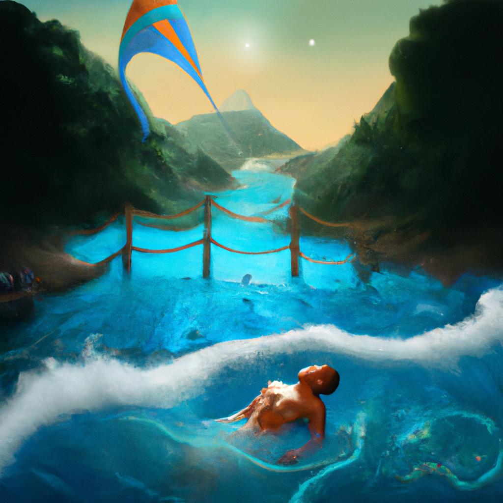 Imagem de capa do post "Descubra o Significado de Sonhar com Rio Cheio de Água!" com um desenho digital