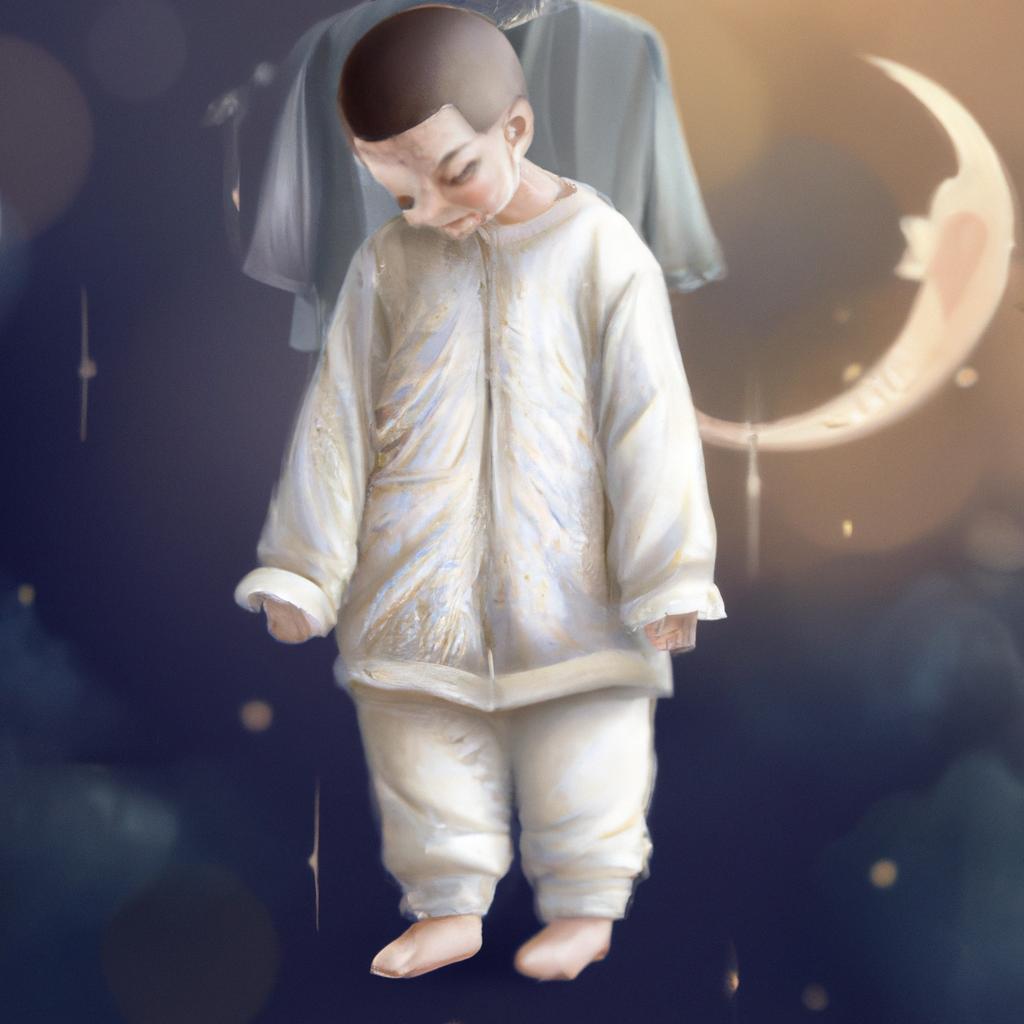 Imagem de capa do post "Descubra o Significado de Sonhar com Roupa de Bebê Branca!" com um desenho digital