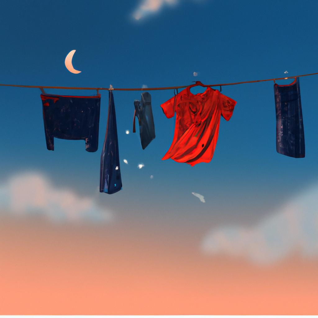 Imagem de capa do post "Sonhar com Roupa no Varal Revela o que Significa?" com um desenho digital