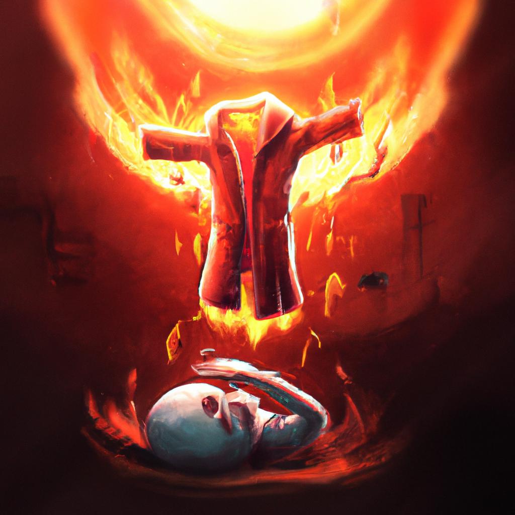 Imagem de capa do post "Descubra o Significado de Sonhar com Roupas Queimando!" com um desenho digital
