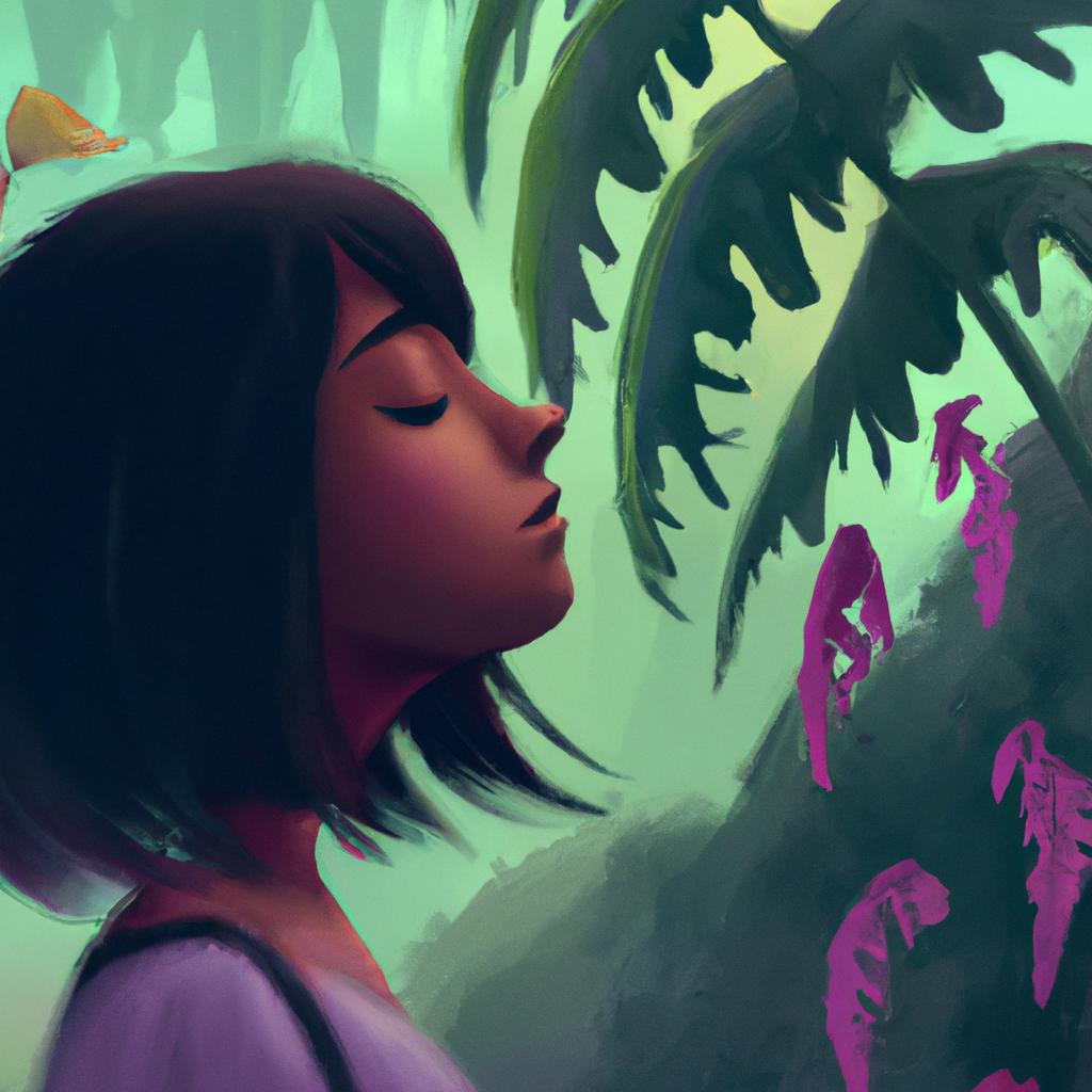 Imagem de capa do post "Descubra o que Significa Sonhar com Samambaia!" com um desenho digital