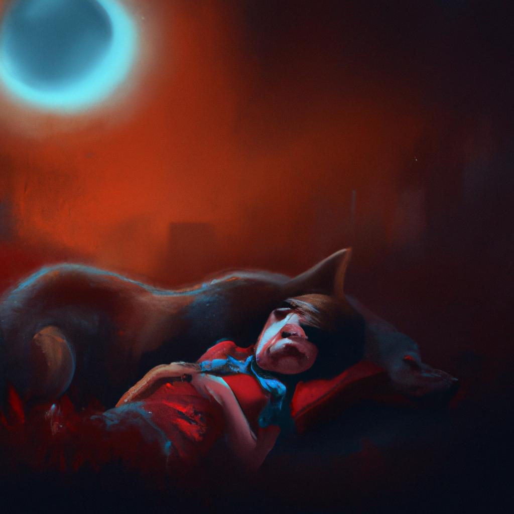 Imagem de capa do post "Sonhar com Sangue de Cachorro: O Que Isso Significa?" com um desenho digital