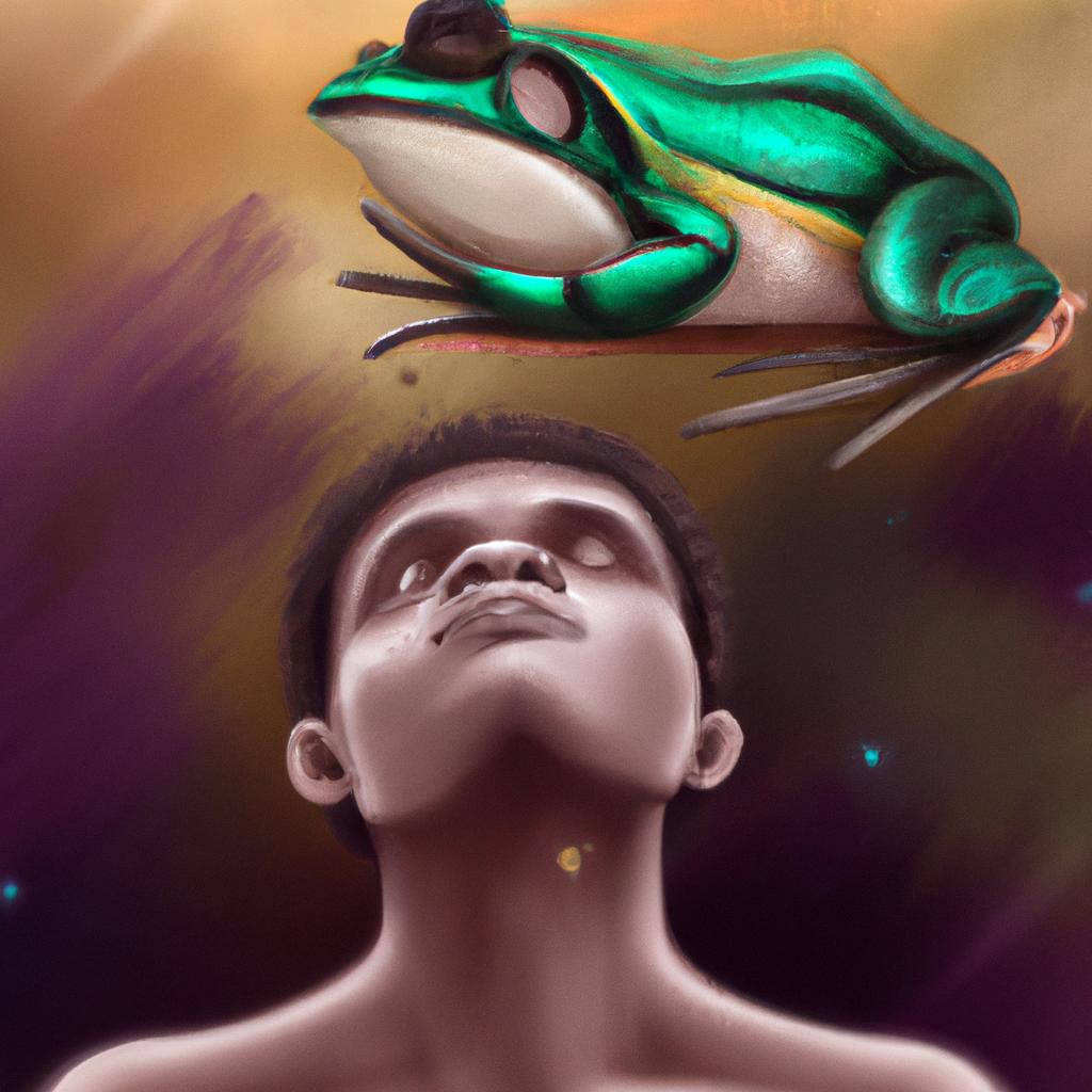 Imagem de capa do post "Sonhar com Sapo: Significado Evangelico Revelado" com um desenho digital