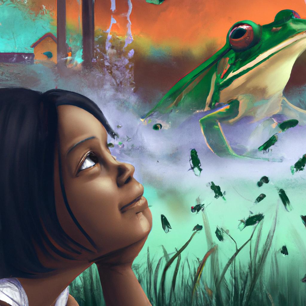 Imagem de capa do post Sonhar com Sapo Verde: O Que Significa? com um desenho digital
