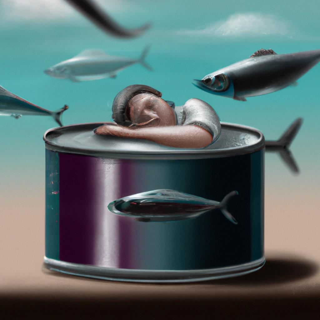 Imagem de capa do post "Descubra o que Significa Sonhar com Sardinha em Lata!" com um desenho digital