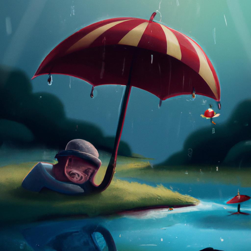 Imagem de capa do post "Descubra o Significado de Sonhar com Sombinha Aberta!" com um desenho digital