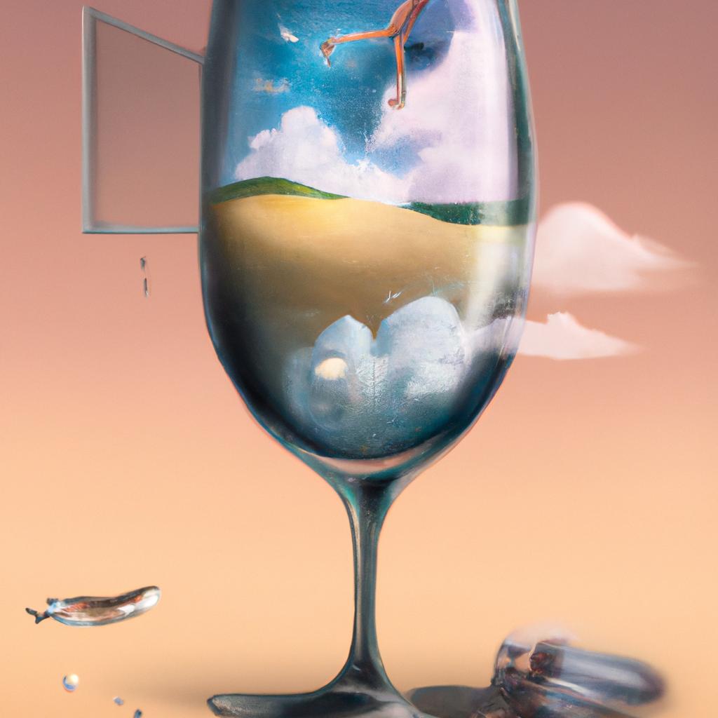 Imagem de capa do post "Descubra o que Sonhar com Taca de Vidro Significa!" com um desenho digital