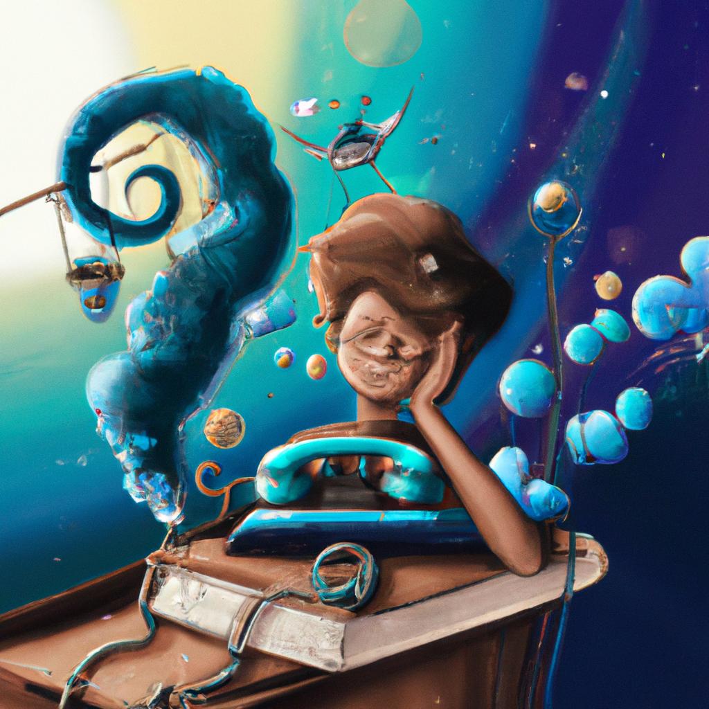 Imagem de capa do post "Descubra o Significado de Sonhar com Telefone: Livro dos Sonhos!" com um desenho digital
