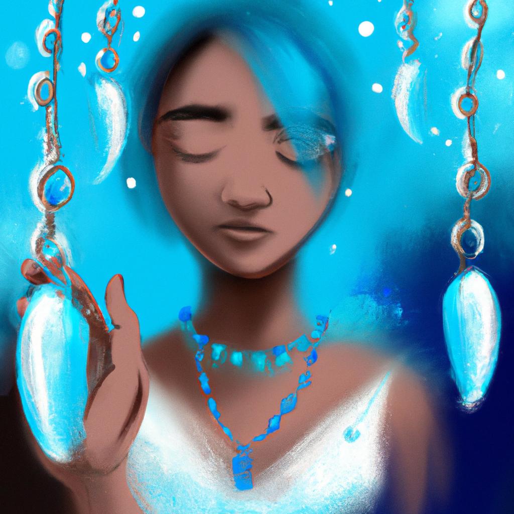Imagem de capa do post "Descubra o Significado de Sonhar com Terço Azul!" com um desenho digital