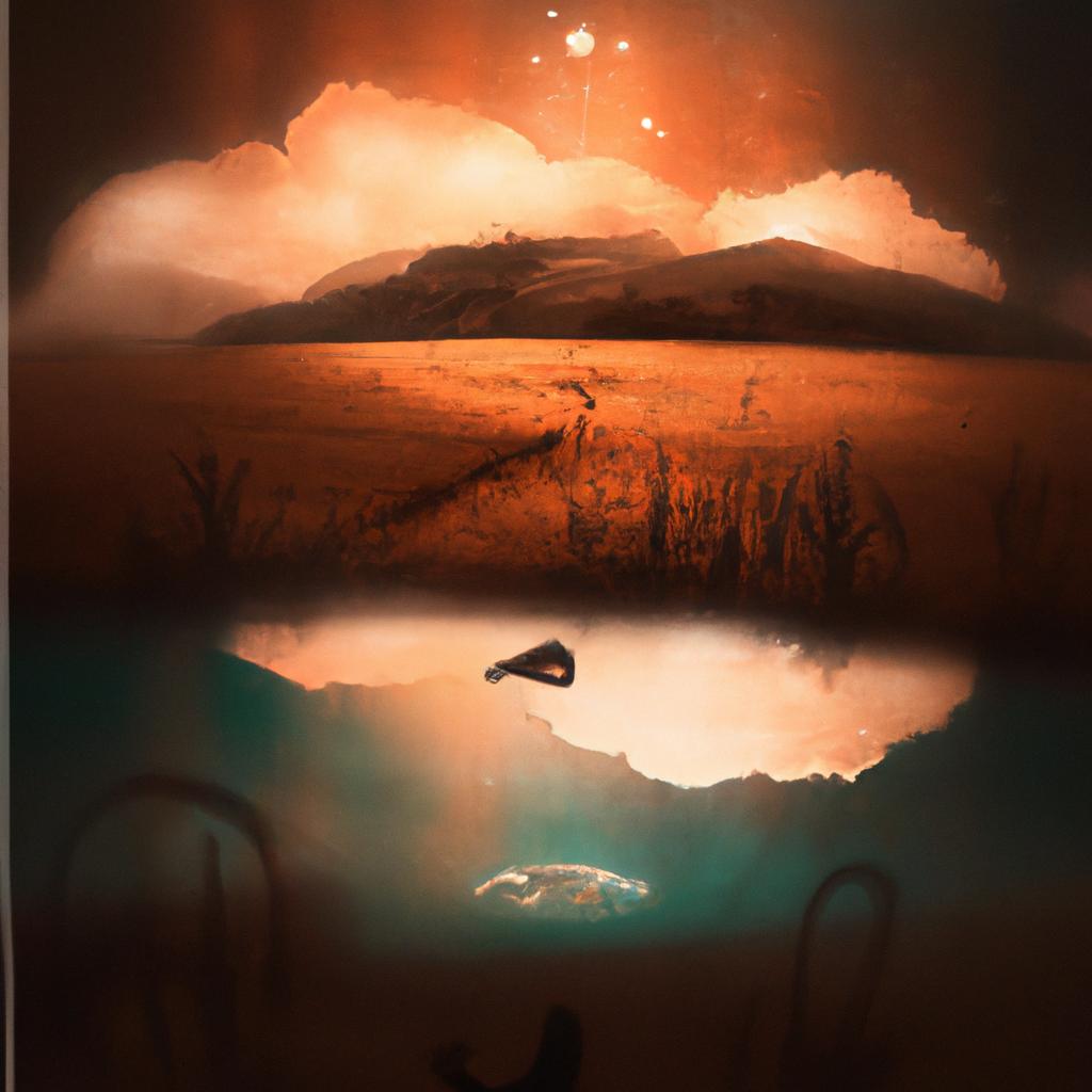 Imagem de capa do post "Sonhar com Terra Molhada: Entenda o Significado" com um desenho digital