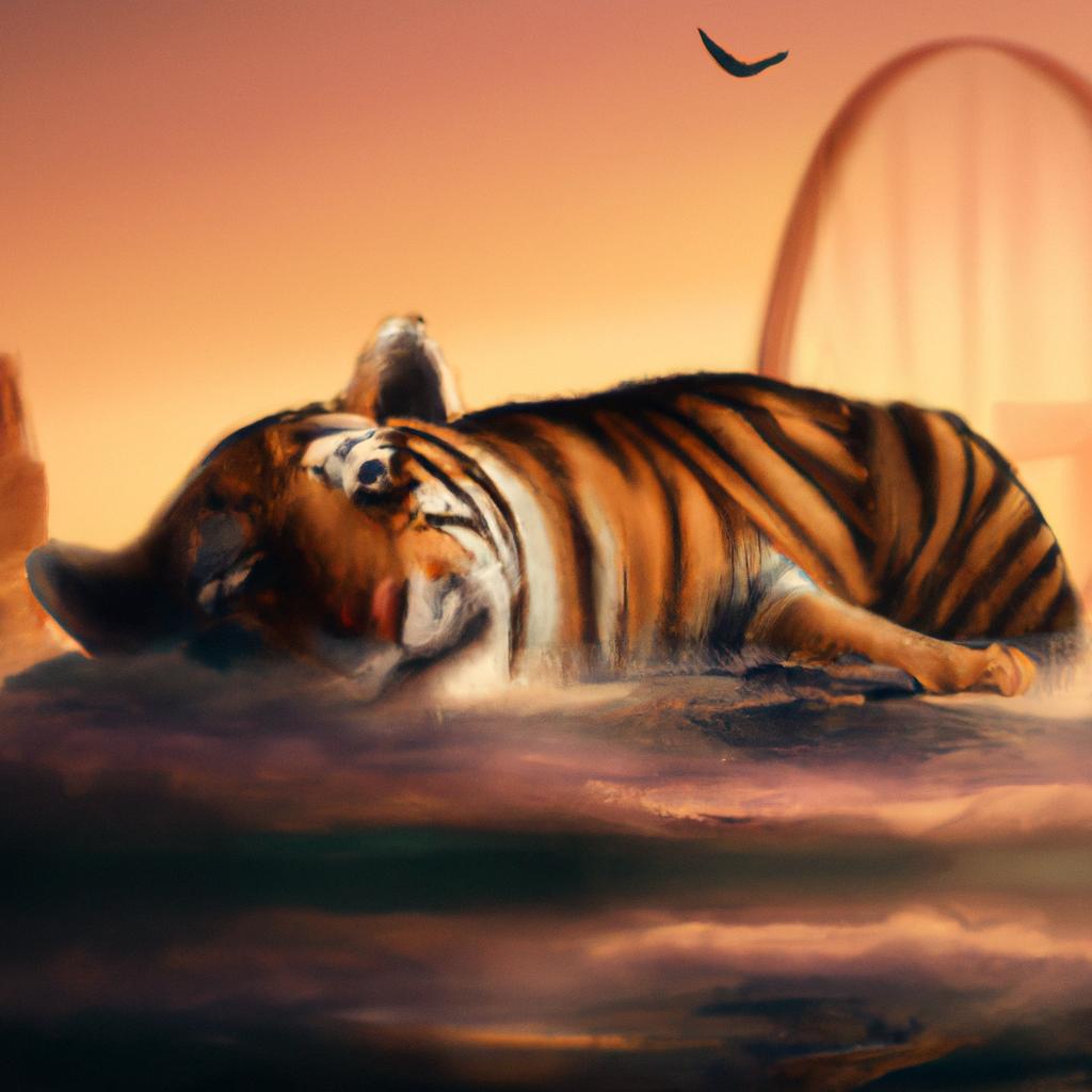 Imagem de capa do post Sonhar com Tigre: Descubra o Significado Mais Profundo! com um desenho digital