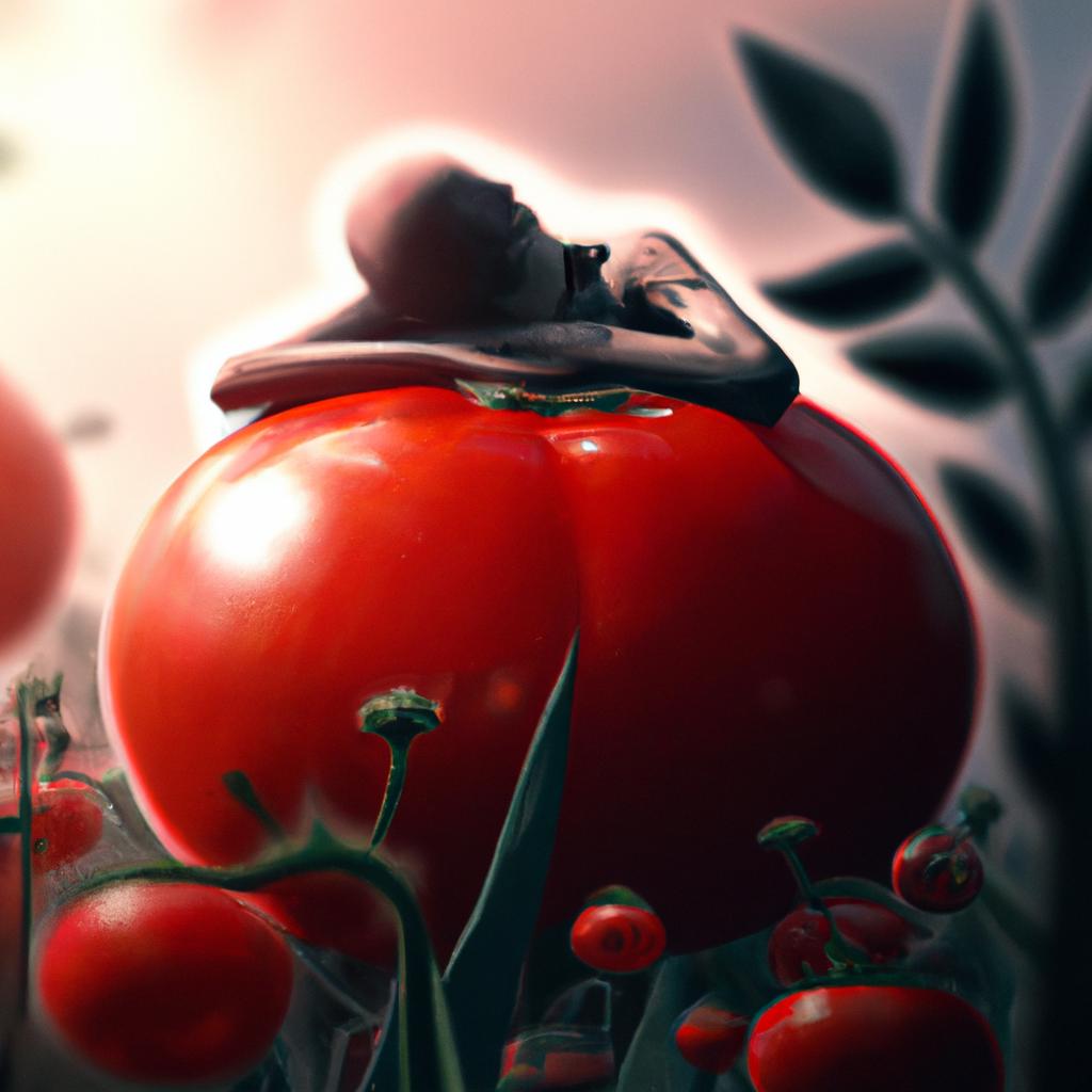 Imagem de capa do post "Descubra o Significado de Sonhar com Tomate: Surpreendentes Revelações!" com um desenho digital
