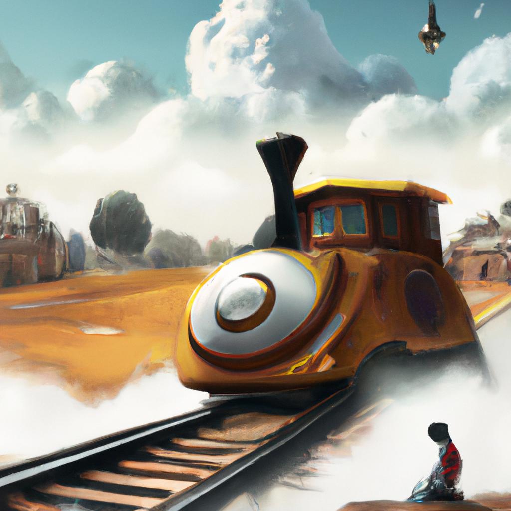 Imagem de capa do post "Descubra o Significado de Sonhar com Trem Desgovernado!" com um desenho digital