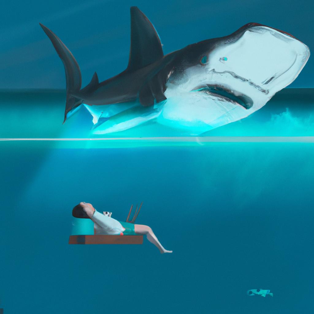 sonhar com tubarao na piscina2